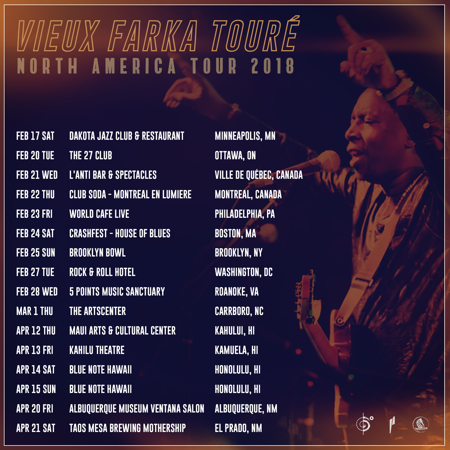 Vieux Farka Touré announces North America 2018 Tour
